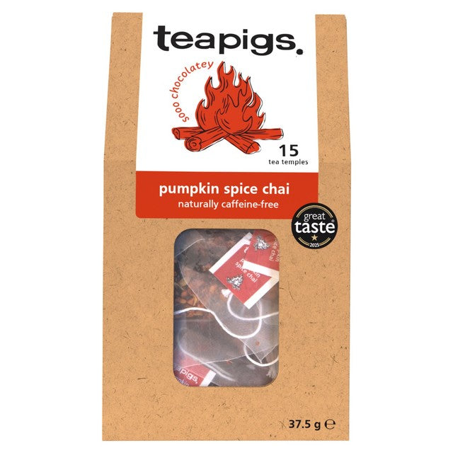 Teapigs Pumpkin Spice Chai tea infusion 15 temples, UK version