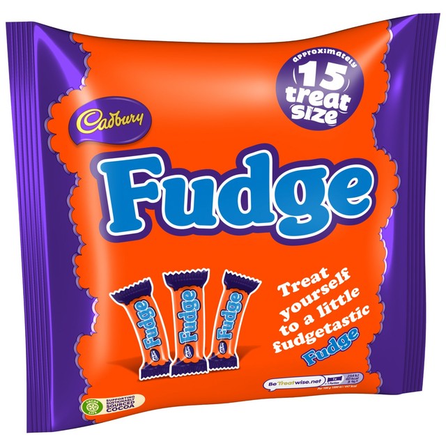 Cadbury fudge treatsize chocolate bar 202g - British product