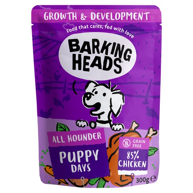 Barking Heads Puppy Days wet dog food pouch 300g - British product