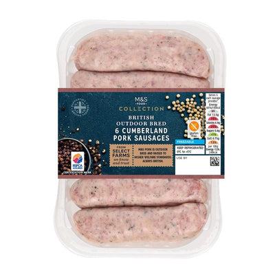 M&S Collection 6 Saucisses de Porc Cumberland Britanniques 400g