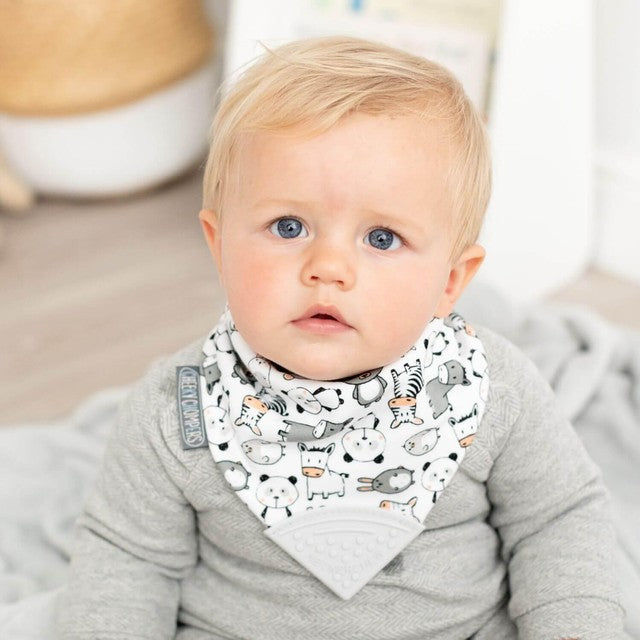 Cheeky Chompers Neckerchew Panda Pals teething bib one size - British product