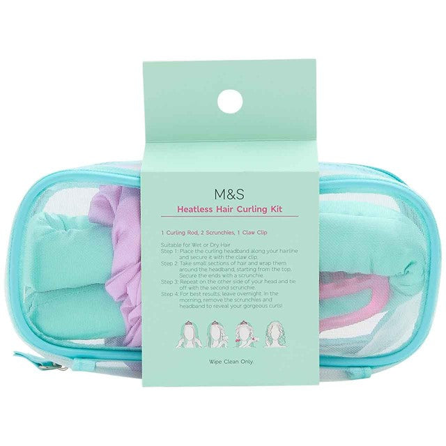 M&S Bloom Heatless Curler kit with rod and scrunchies - British product