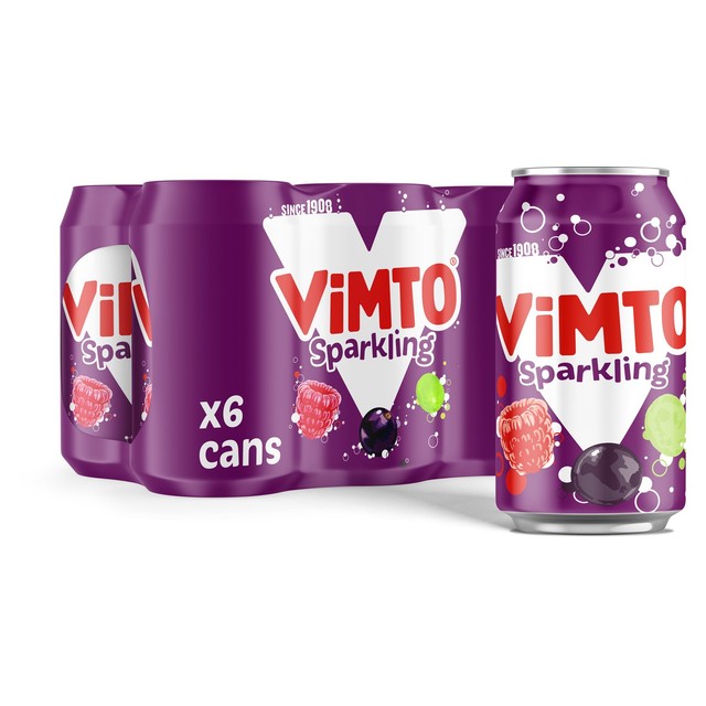 Vimto mixed fruit fizzy drink 6 x 330ml (British brand)
