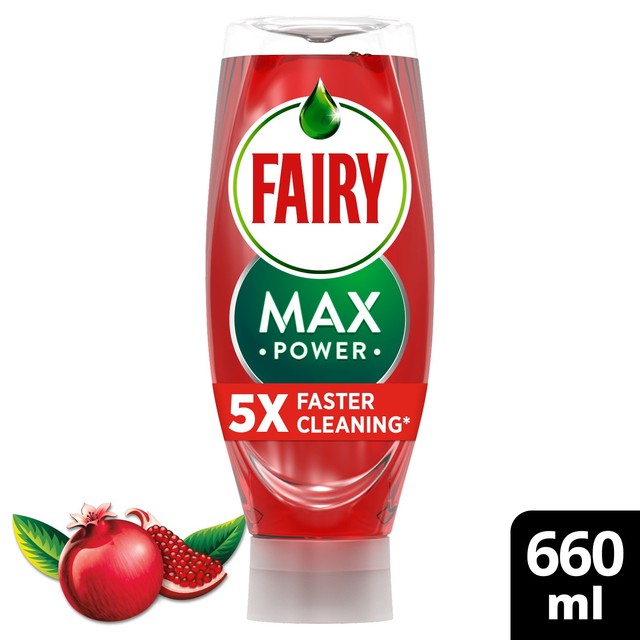 Fairy Max Power pomegranate washing up liquid 660ml - British product