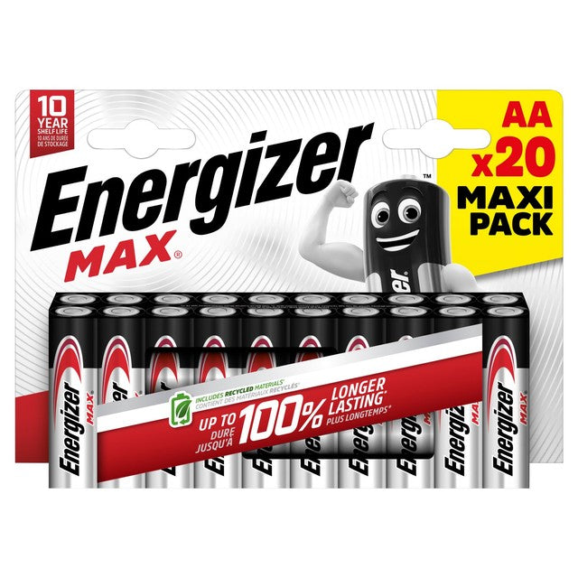 Energizer AA alkaline batteries 20-pack - British product