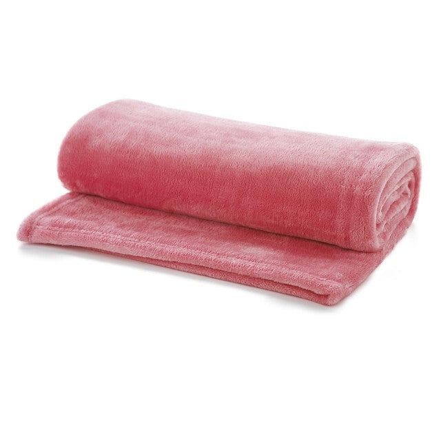 Deyongs Cozy Comforts throw in pink, 127x152cm - British product