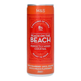 M&S Peach On The Beach Cocktail 250ml, imported from the UK