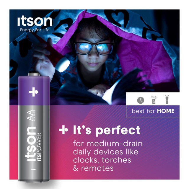 itson Itspower AA alkaline batteries 8 pack, UK version
