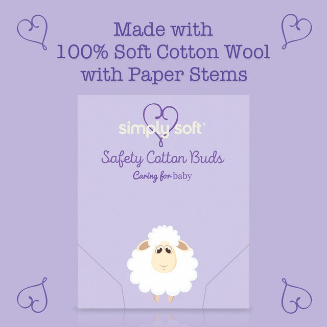 Simply Soft baby safety cotton buds pack of 50 (British brand)
