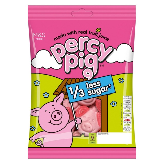 M&S Percy Pig fruit gums 150g, imported from the UK