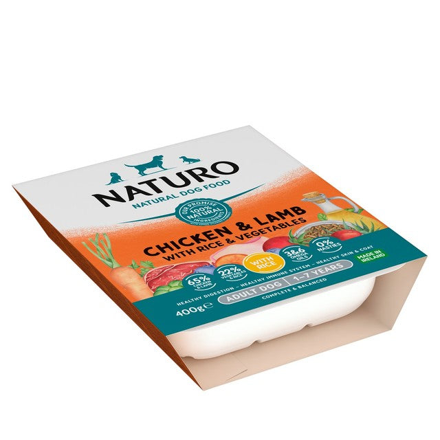 Naturo chicken lamb dog food 400g, imported from the UK