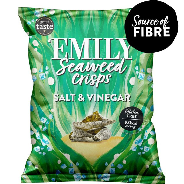 Emily Seaweed Crisps Salt & Vinegar 18g - Britisk produkt