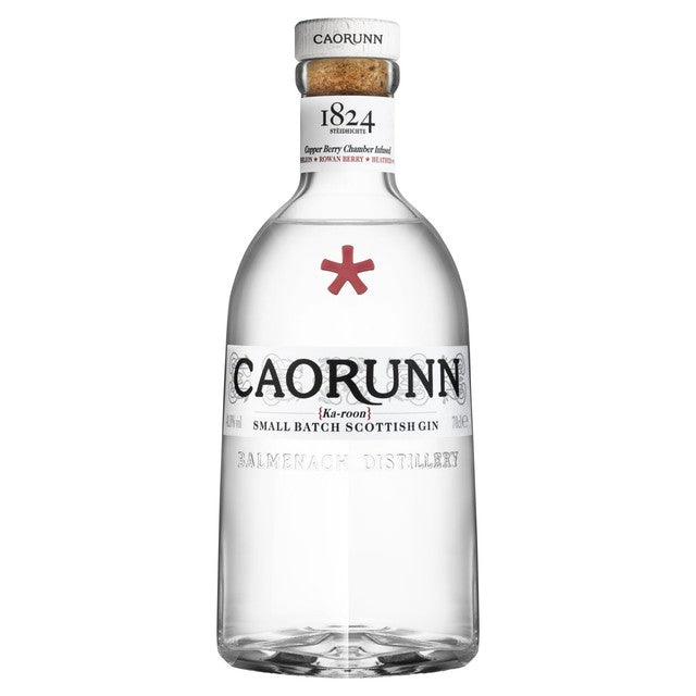 Caorunn Small Batch Scottish Gin bottle, UK version