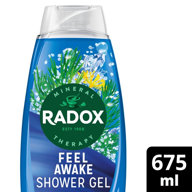 Radox Feel Awake Shower Gel & Shampoo 675ml, imported from the UK