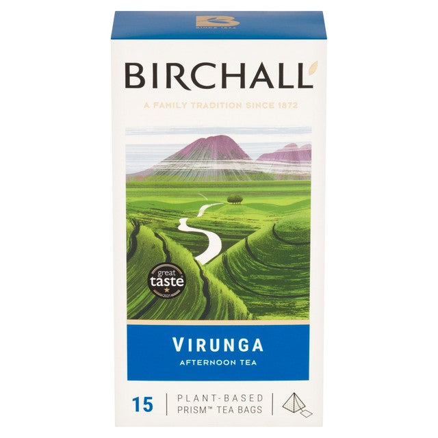 Birchall Virunga Afternoon Tea 15 Prism Tea Bags - British product