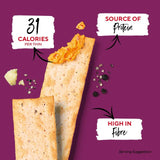 Ryvita Thins Cheddar & Black Pepper flatbread crackers 125g, imported from the UK