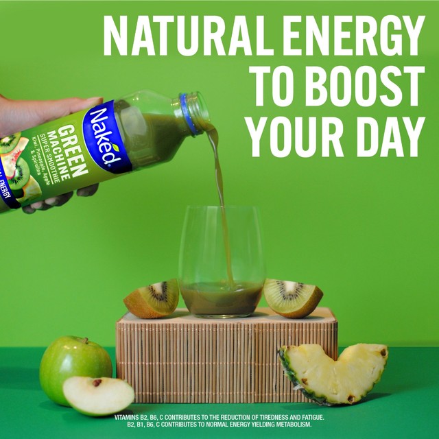 Naked Green Machine Fruit Smoothie 750ml, imported from the UK