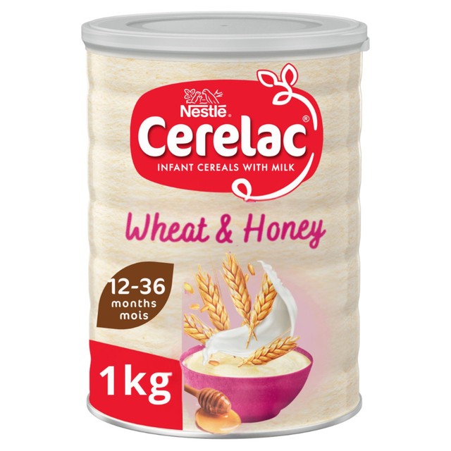 Nestle Cerelac wheat & honey toddler cereal 1kg, imported from the UK