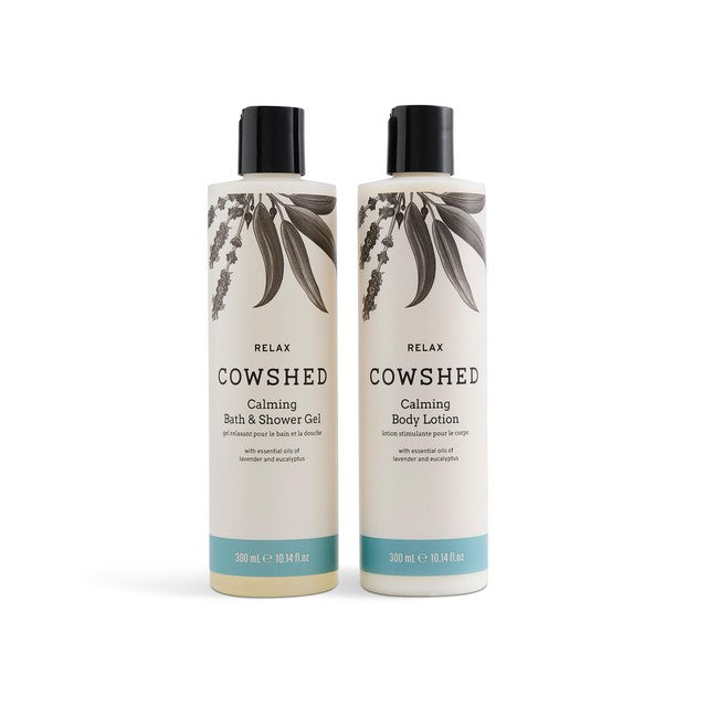 Cowshed Relax bath and body duo gift set 2 x 300ml - British product