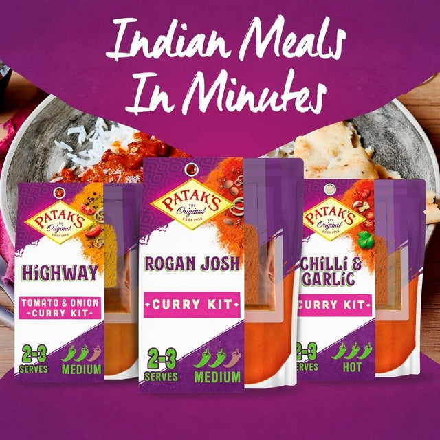 Patak's Highway Curry Kit sleeve packaging (British brand)