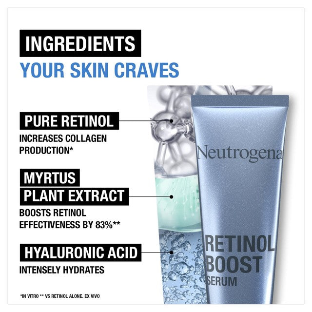 Neutrogena Retinol Boost face serum 30ml, imported from the UK