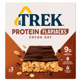 Trek cocoa oat protein flapjacks 3 x 50g (British brand)