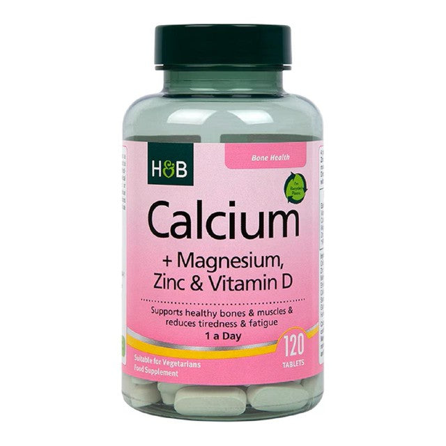 Holland & Barrett calcium magnesium vitamin D zinc tablets 120 pack, UK version