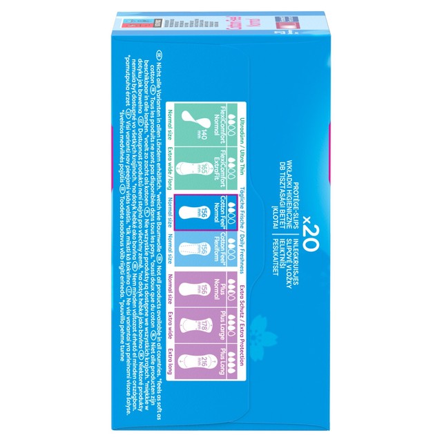 Carefree Cotton Fresh Scented Breathable Pantyliners - British product