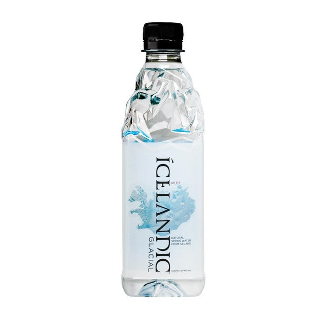 Icelandic alkaline water rPET bottle, imported from the UK