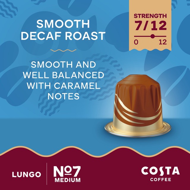 Costa decaffeinated coffee pods 10 pack - British product