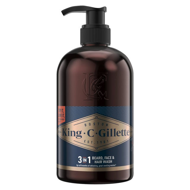 King C. Gillette beard and face wash 350ml, UK version