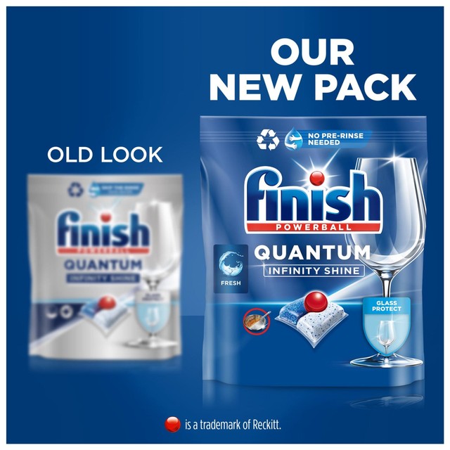 Finish Quantum Infinity Shine Regular dishwasher tablets - British product
