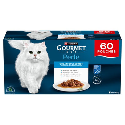 M&S Gourmet Perle Ocean Collection Wet Cat Food 60 x 85g- Buy online at McGrocer