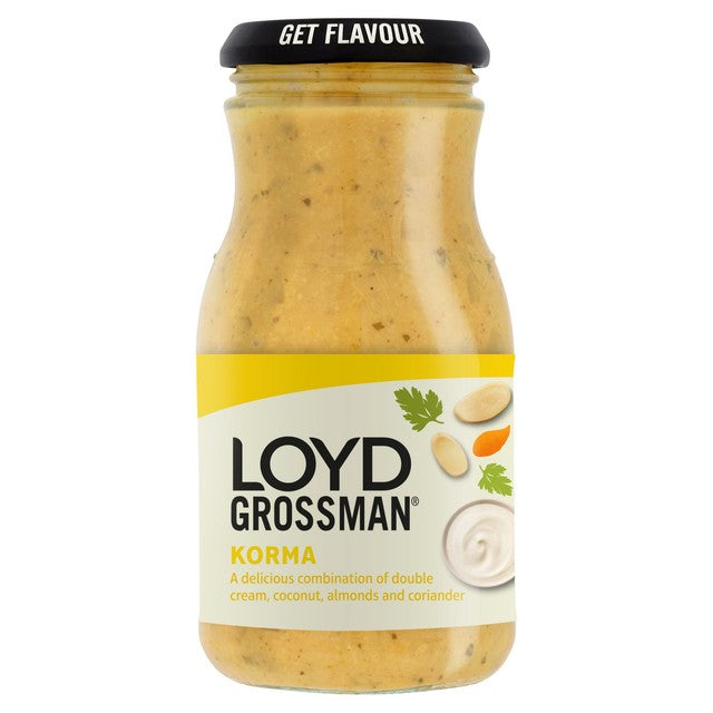 Loyd Grossman Korma curry sauce 350g, UK version