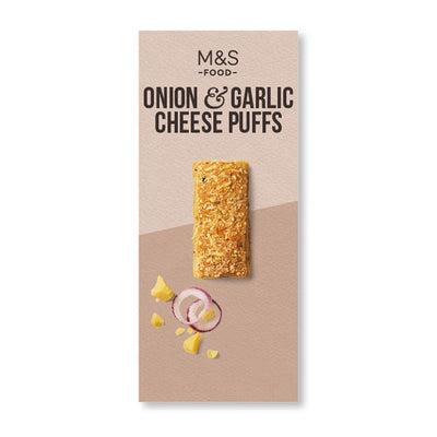 M&S Løk & Hvitløk Osteballer Bakte Ostedeig Snacks 90g