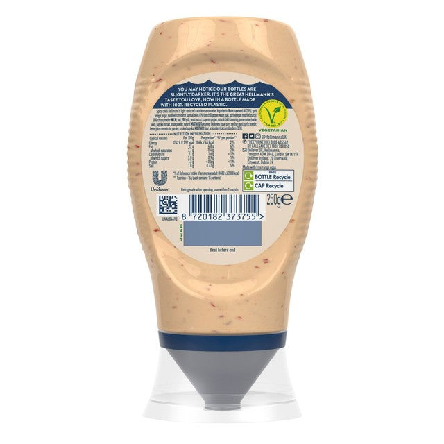 Hellmann's Chilli Charger mayonnaise 250ml, UK version