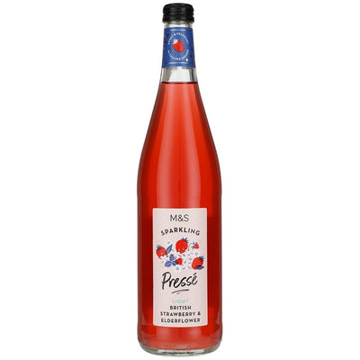 M&S Marks & Spencer Sparkling Strawberry & Elderflower Presse Soft Drink 750ml- Buy online at McGrocer
