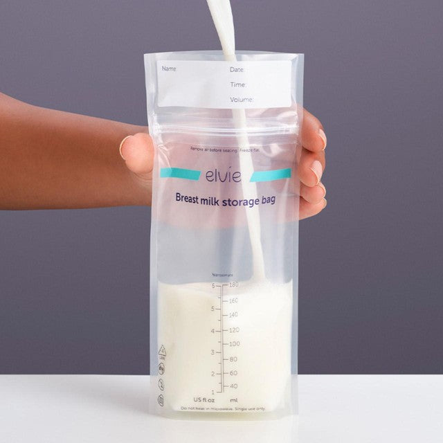 Elvie Breast Milk Storage Bags 180ml 100 pack - British product