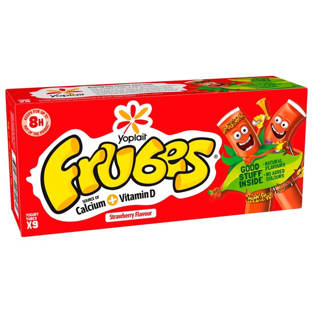 Frubes Kids Strawberry Yoghurt Tubes 9 x 37g - British product