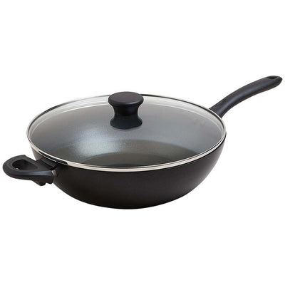 M&S Wok Antiadhésif Grand Aluminium 30cm Noir