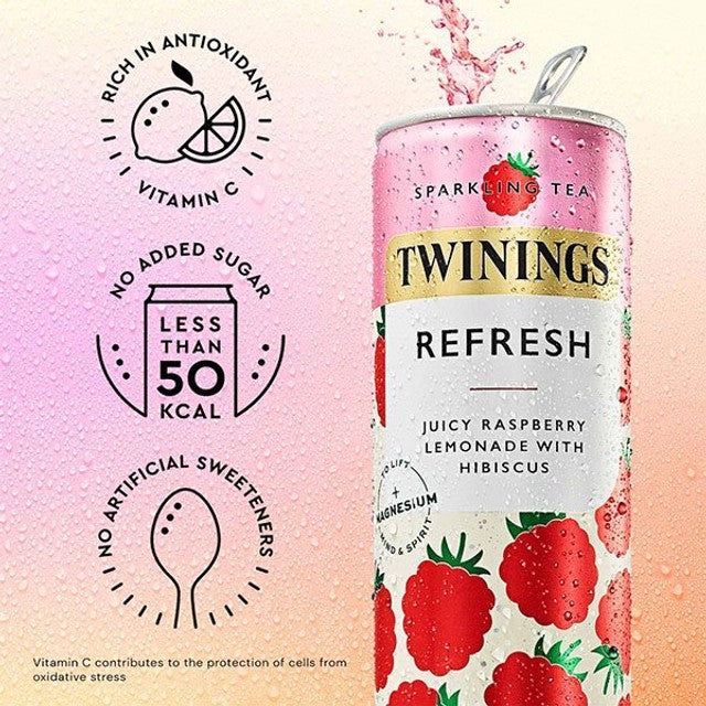 Twinings sparkling tea Refresh Multi raspberry lemon - British product