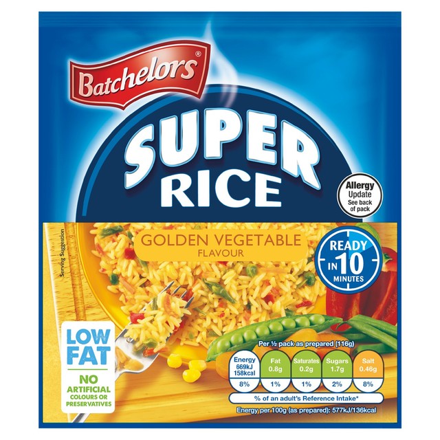 Batchelors instant rice Golden Vegetable Flavour 90g - British product