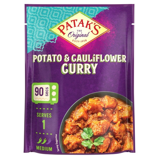 Patak's Potato & Cauliflower Curry 270g, imported from the UK