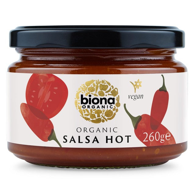 Biona Hot Salsa Dip 260g - British product