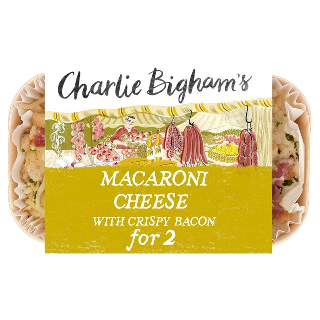 Charlie Bigham's macaroni cheese with bacon - British product
