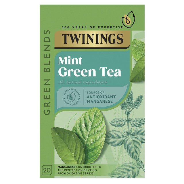 Twinings mint green tea bags 20 bags (British brand)