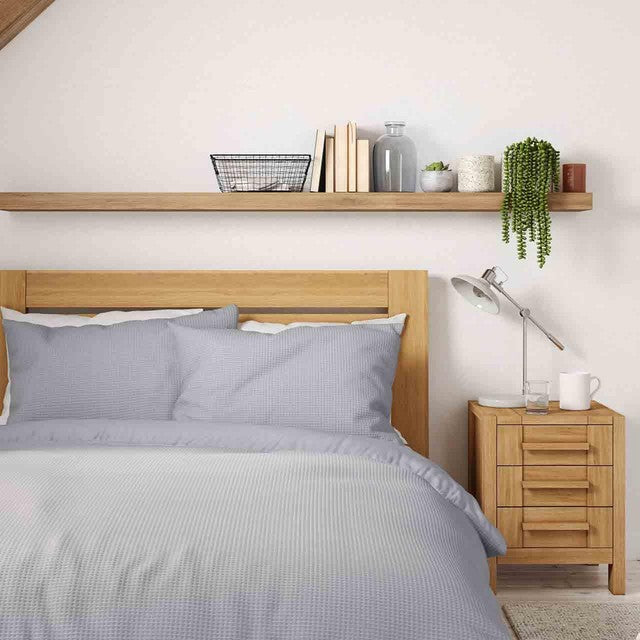 M&S waffle bedding set double grey - British product