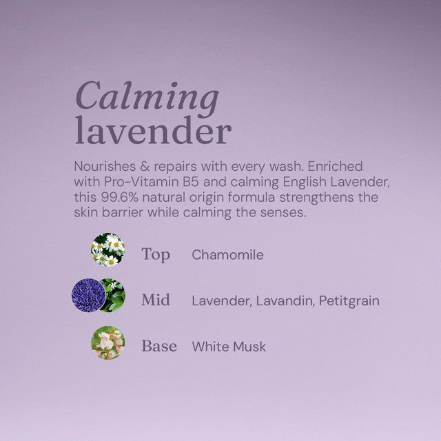 Miniml body wash and bubble bath calming lavender - British product