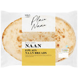 M&S plain naan breads 380g, imported from the UK