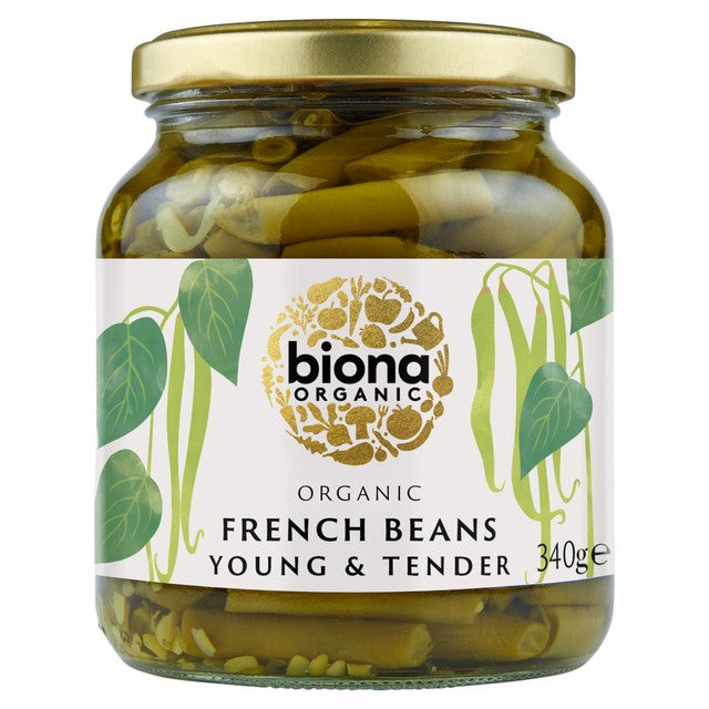 Biona Organic French Beans jarred beans 340g - British product
